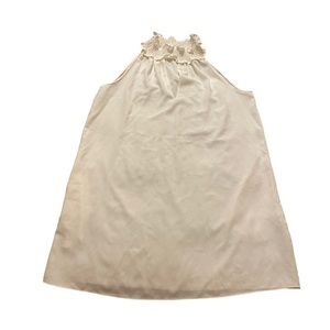 Amanda Uprichard, White Sleeveless Dressw/ Ruffled collar w/pockets, Small, $100